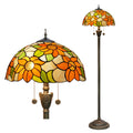 Amber Grove — Mosaic Stained Glass Floor Lamp | Tiffany Style