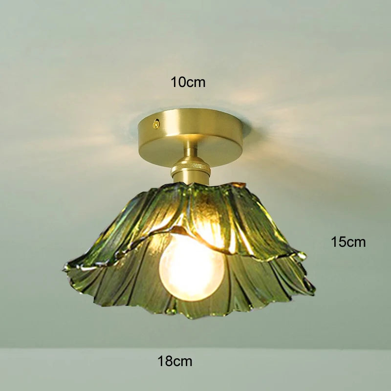Petal Drop — Vintage Flower Glass Pendant Lamp