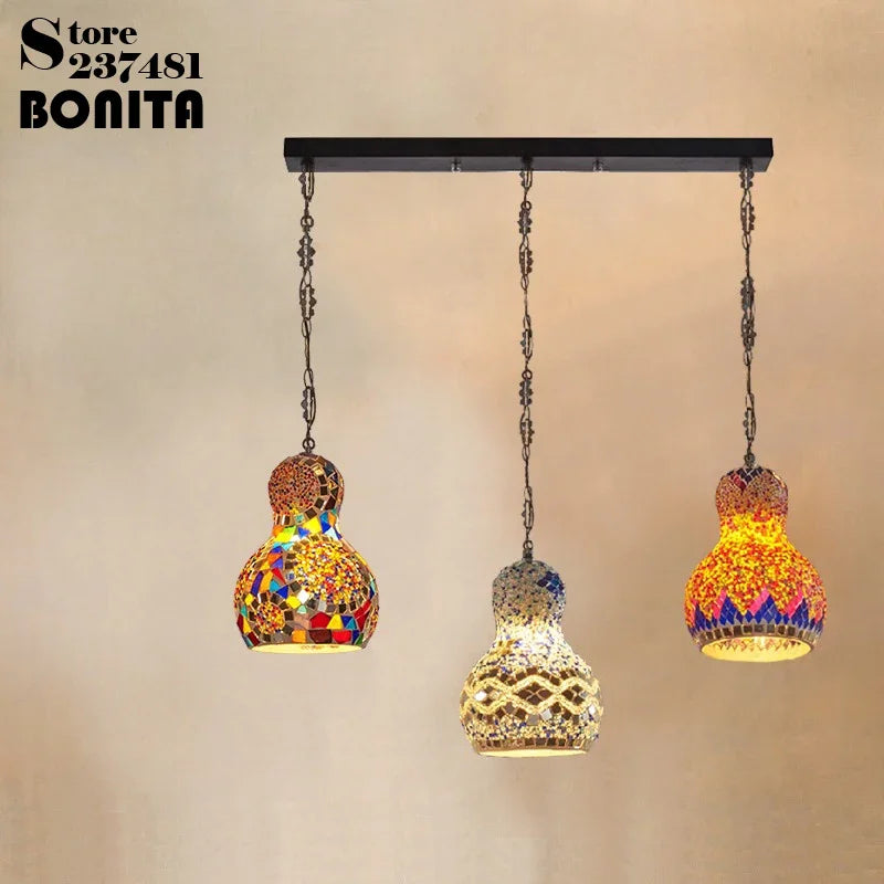 Wandering Gourd — Mosaic Glass Pendant Lamp