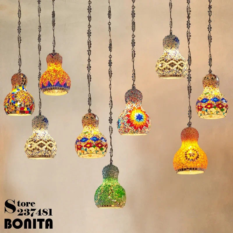 Wandering Gourd — Mosaic Glass Pendant Lamp
