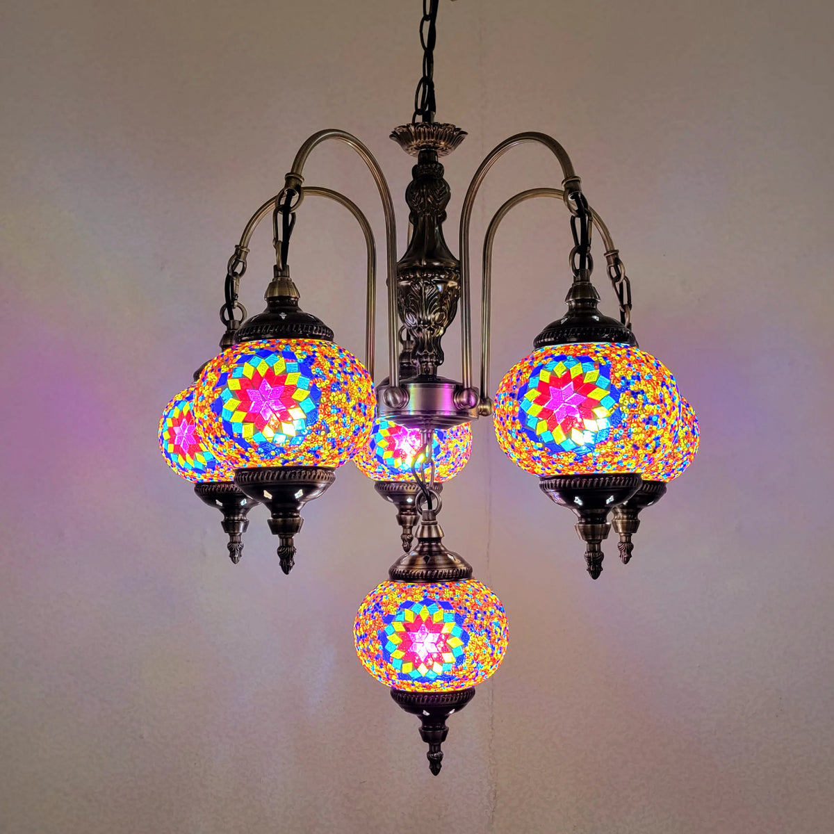 Silk Road Lantern — Mosaic Art Chandelier