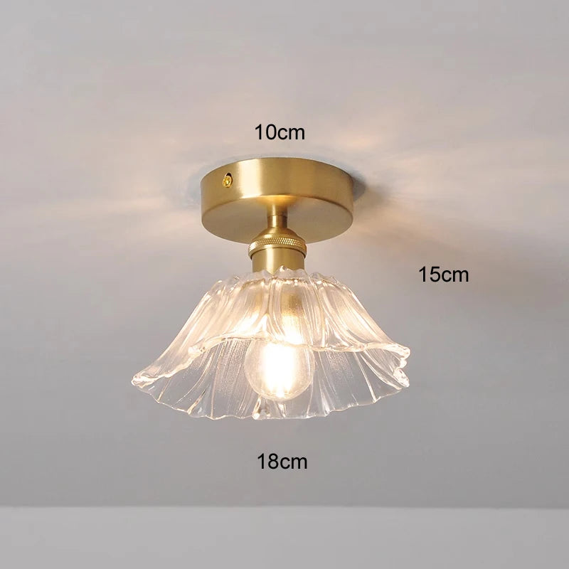 Petal Drop — Vintage Flower Glass Pendant Lamp