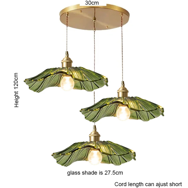 Petal Drop — Vintage Flower Glass Pendant Lamp