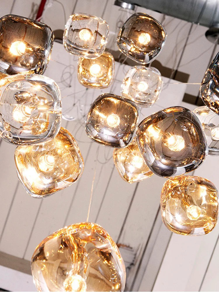 Constellation Drop — K9 Crystal Cluster Chandelier