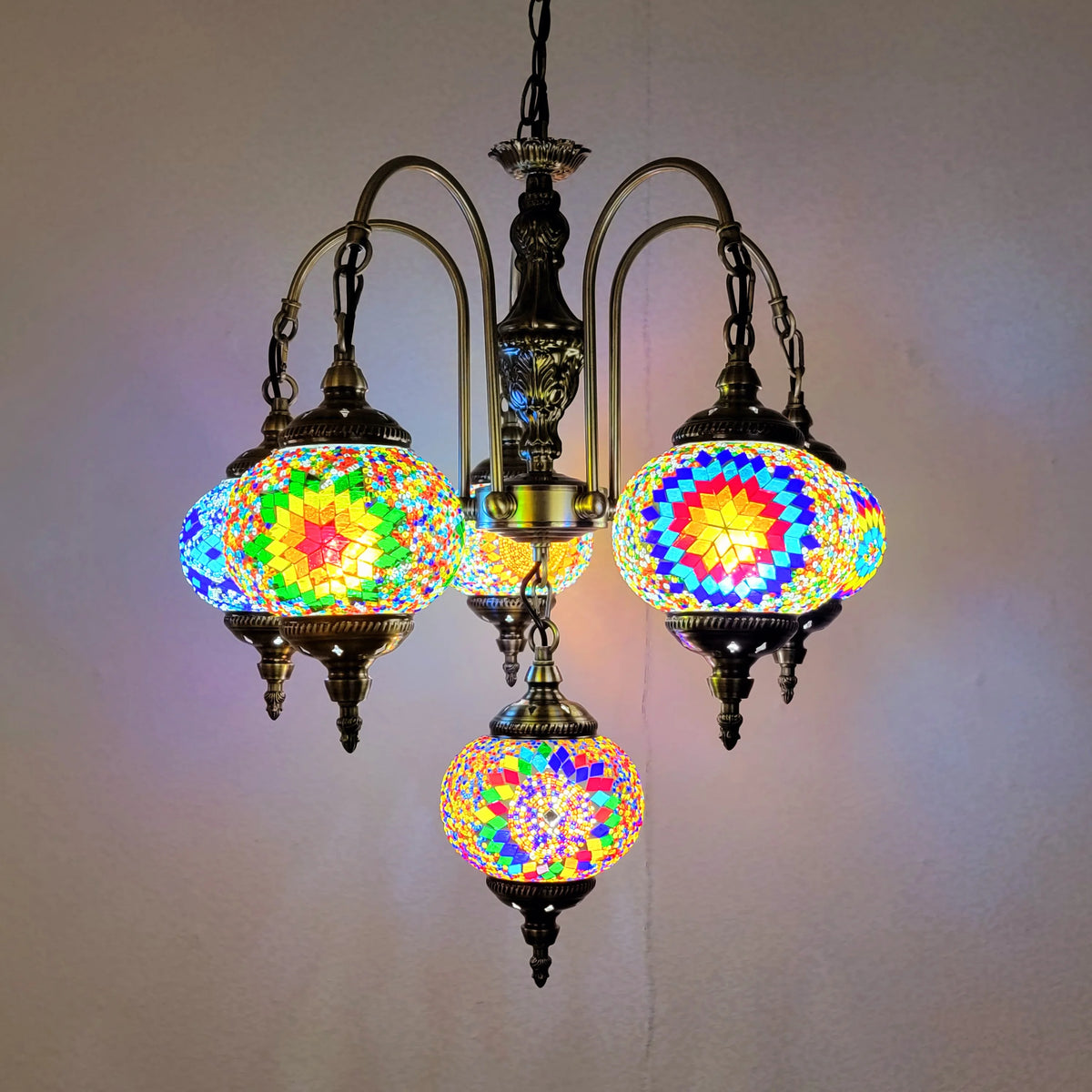 Silk Road Lantern — Mosaic Art Chandelier