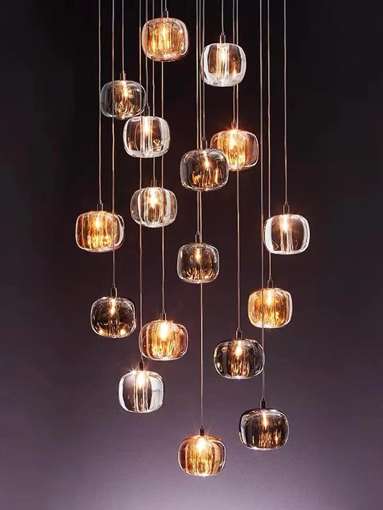 Constellation Drop — K9 Crystal Cluster Chandelier