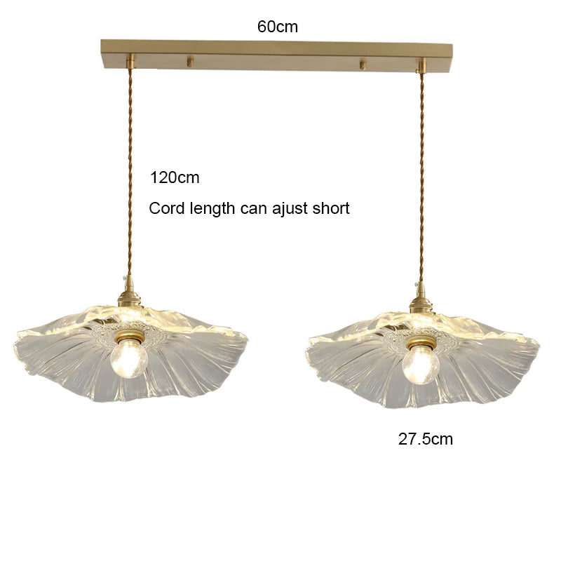 Petal Drop — Vintage Flower Glass Pendant Lamp