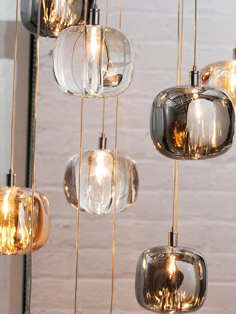 Constellation Drop — K9 Crystal Cluster Chandelier