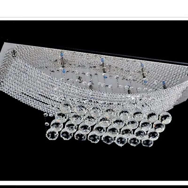 Crystal Rain — Rectangular K9 Crystal Chandelier