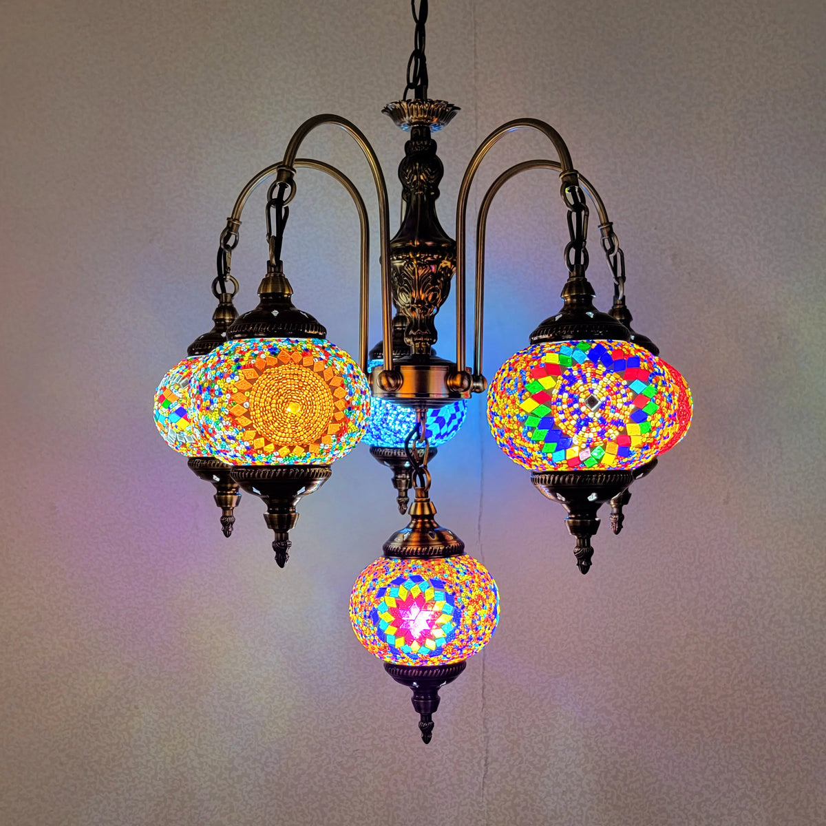 Silk Road Lantern — Mosaic Art Chandelier