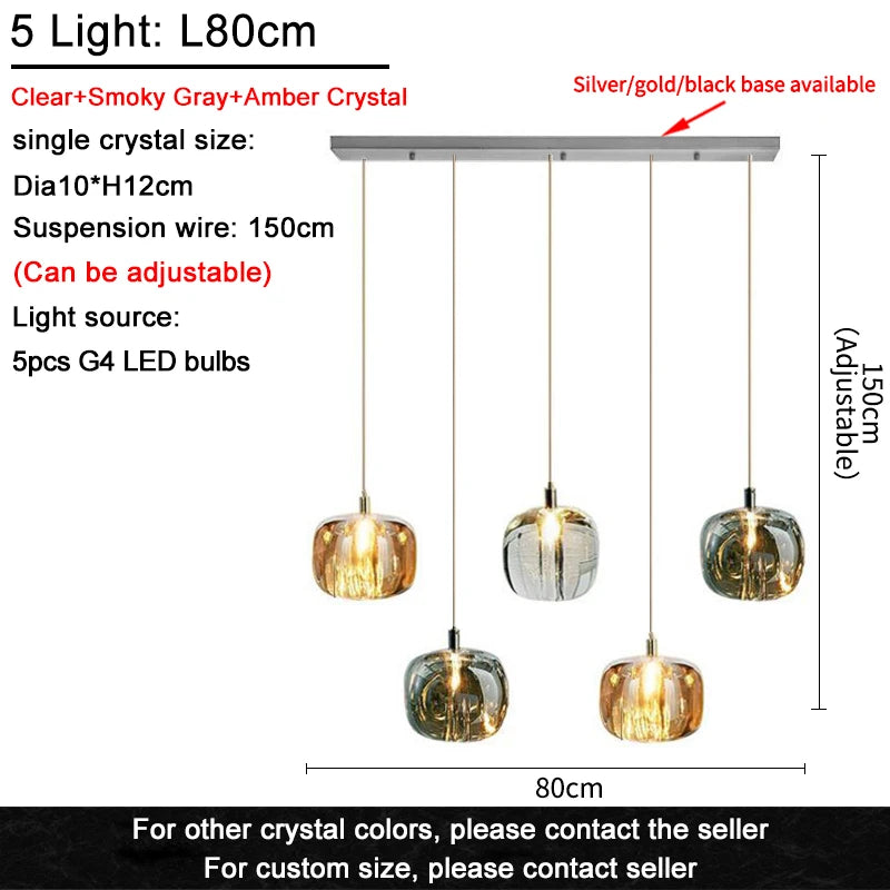 Constellation Drop — K9 Crystal Cluster Chandelier