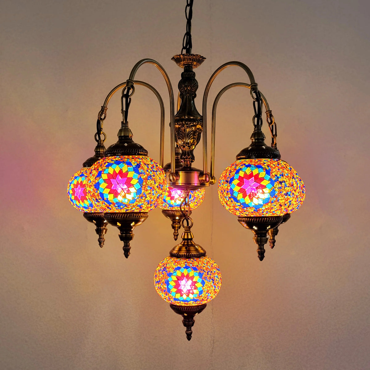 Silk Road Lantern — Mosaic Art Chandelier