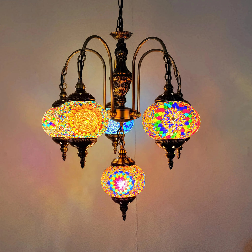 Silk Road Lantern — Mosaic Art Chandelier