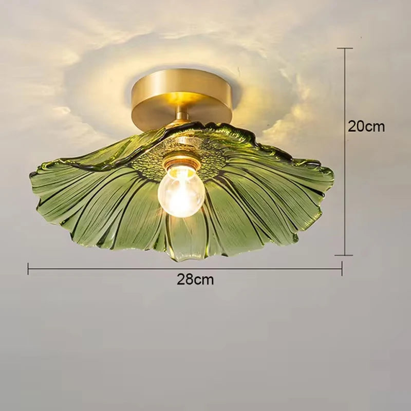Petal Drop — Vintage Flower Glass Pendant Lamp