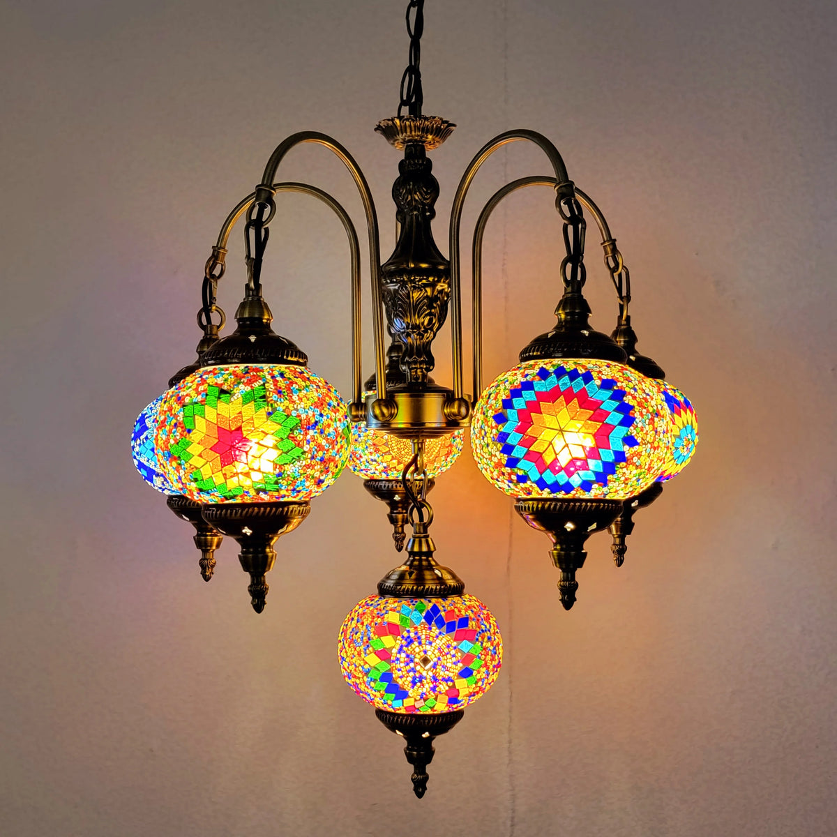 Silk Road Lantern — Mosaic Art Chandelier