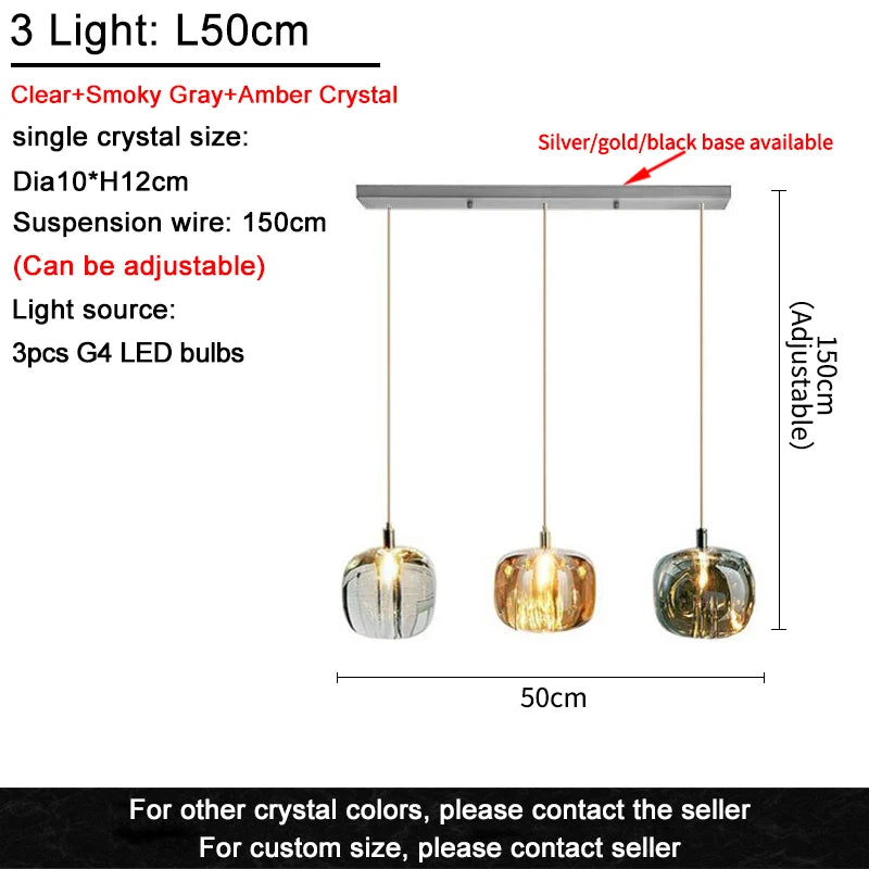 Constellation Drop — K9 Crystal Cluster Chandelier
