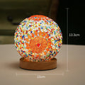 Bohemian Mosaic Glass Desk Lamp — Stained Glass Table Light