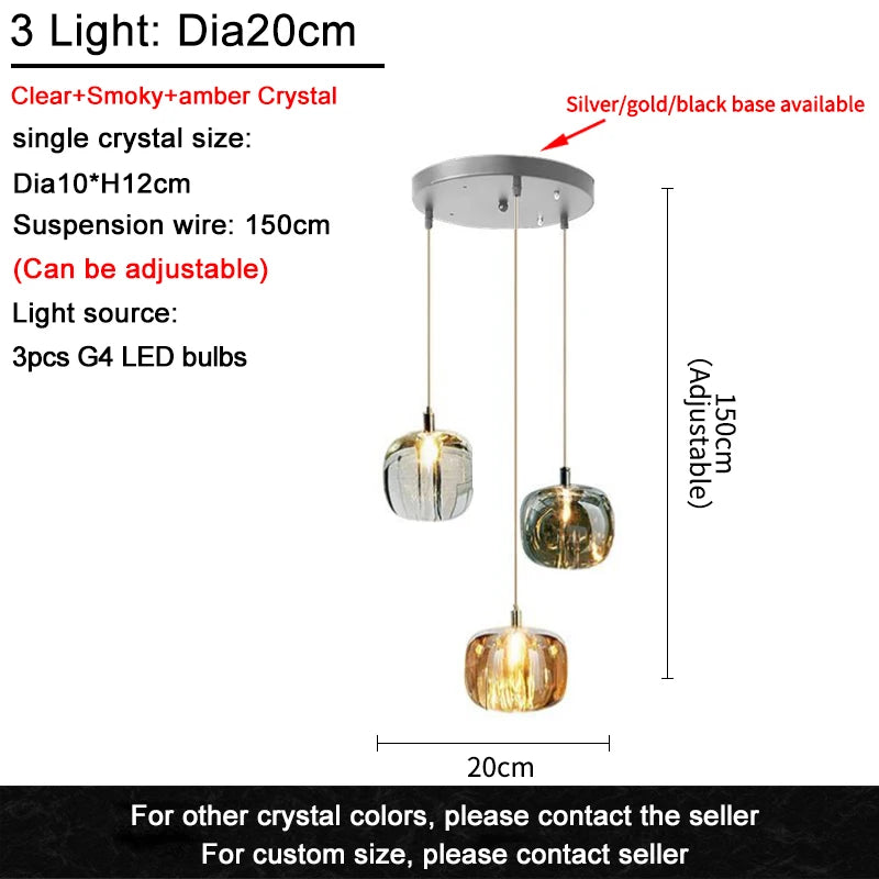 Constellation Drop — K9 Crystal Cluster Chandelier