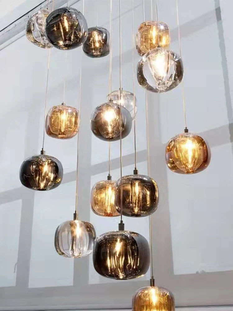 Constellation Drop — K9 Crystal Cluster Chandelier