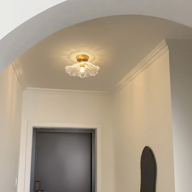 Petal Drop — Vintage Flower Glass Pendant Lamp