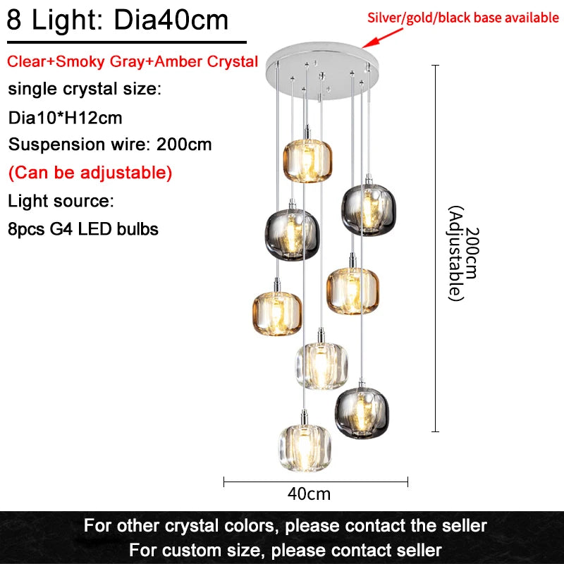 Constellation Drop — K9 Crystal Cluster Chandelier
