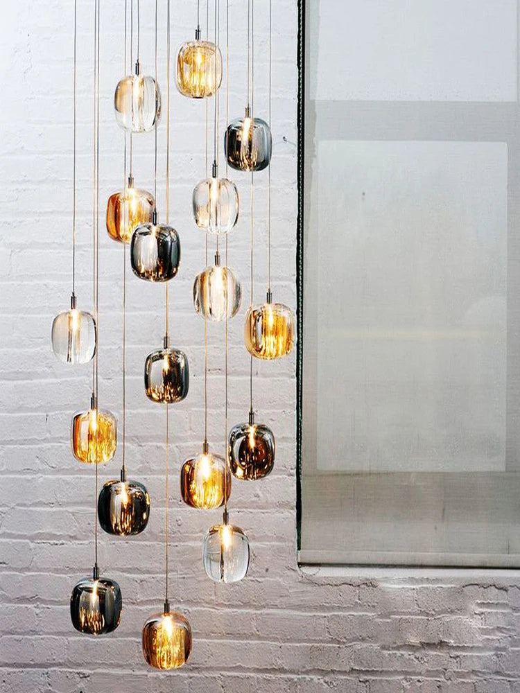 Constellation Drop — K9 Crystal Cluster Chandelier